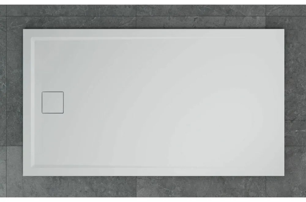 Cadita de dus dreptunghiulara alb SanSwiss Livada W20A 90x120 cm slim