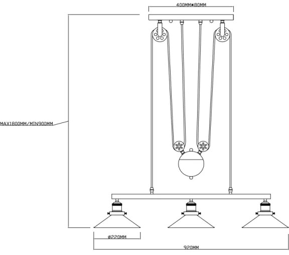 Globo 15053-3 - Lustra LENIUS 3xE27/60W/230V