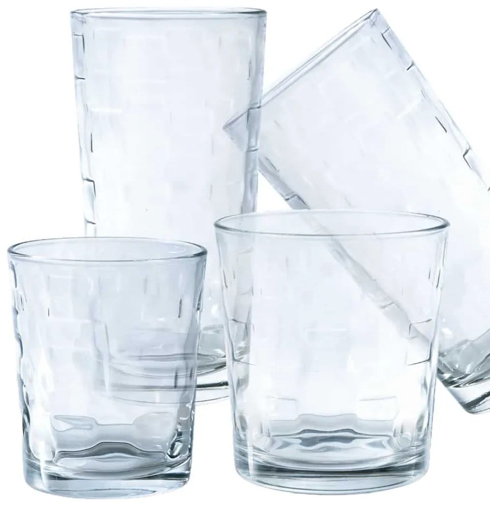 Set 18 pahare 155 ml, 245 ml, 285 ml, Transparent