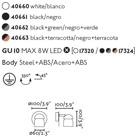 Aplica cu spot directionabil design minimalist COCO alba