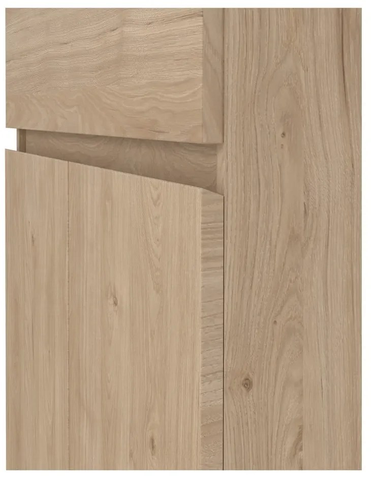 Comodă în culoare naturală cu aspect de lemn de stejar 80x100x40 cm Naia – Tvilum