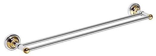 Suport pentru prosoape 66,5 x 6,5 cm, argintiu/auriu