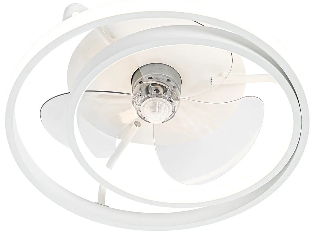 Ventilator de tavan alb 46,5 cm incl. LED cu telecomandă - Kees