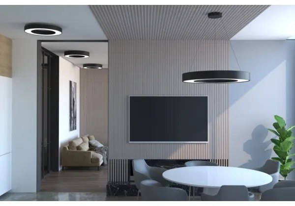 Plafonieră LED dimabilă PASTEL LED/53W/230V 60 cm negru Tuya Immax NEO 07209L + telecomandă