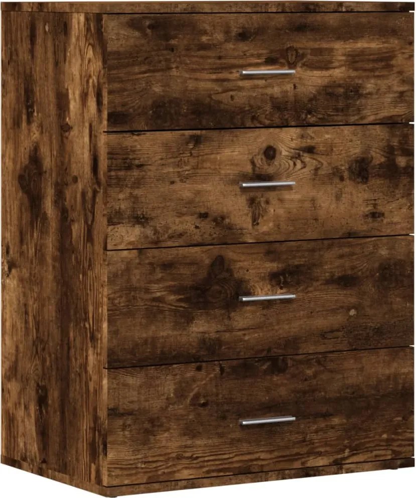 vidaXL Servantă, stejar fumuriu, 60x39x80 cm, lemn compozit