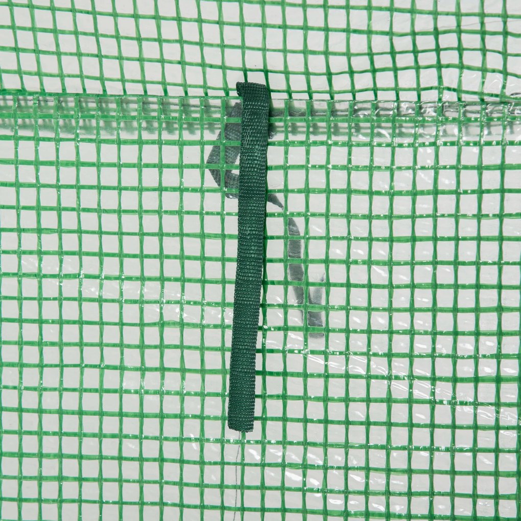 Sera Outsunny cu ușă, seră de iarnă din oțel, seră pentru balcon, grădină, seră de roșii 100x50x150cm, seră de roșii pentru roșii, legume, flori, plante, verde | Aosom Romania