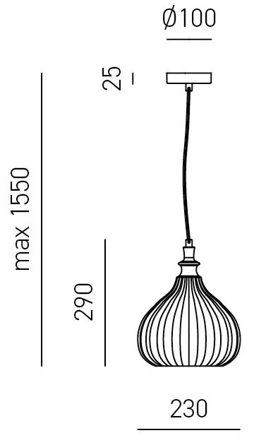 Lustra suspendata, Pendul CLEOFE ambra, alb, cobalt sau ecru