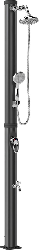 Outsunny Duș Solar 20L, Protecție Anti-îngheț Brevetată, Duș de Grădină Negru | Aosom Romania