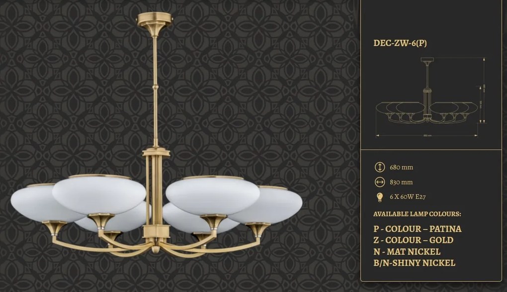 Candelabru 6 brate design clasic realizata manual Decor