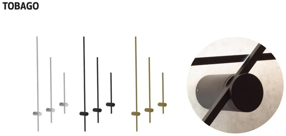 Aplica LED design liniar minimalist TOBAGO 12W neagra