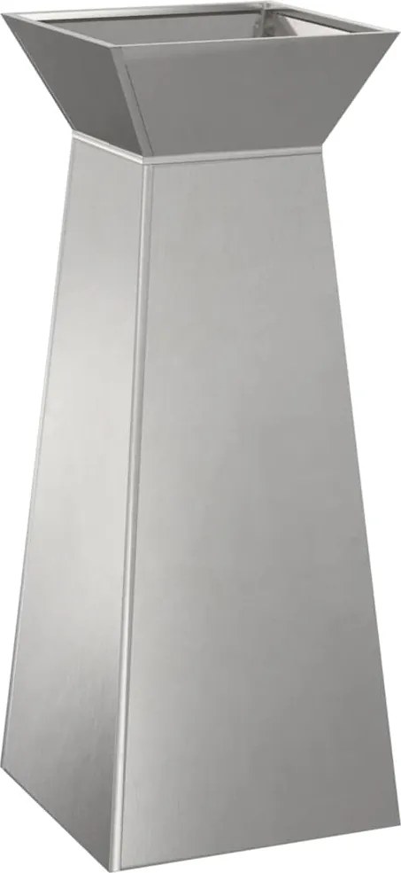 vidaXL Vază pe pilon Argintiu 40 x 40 x 100 cm