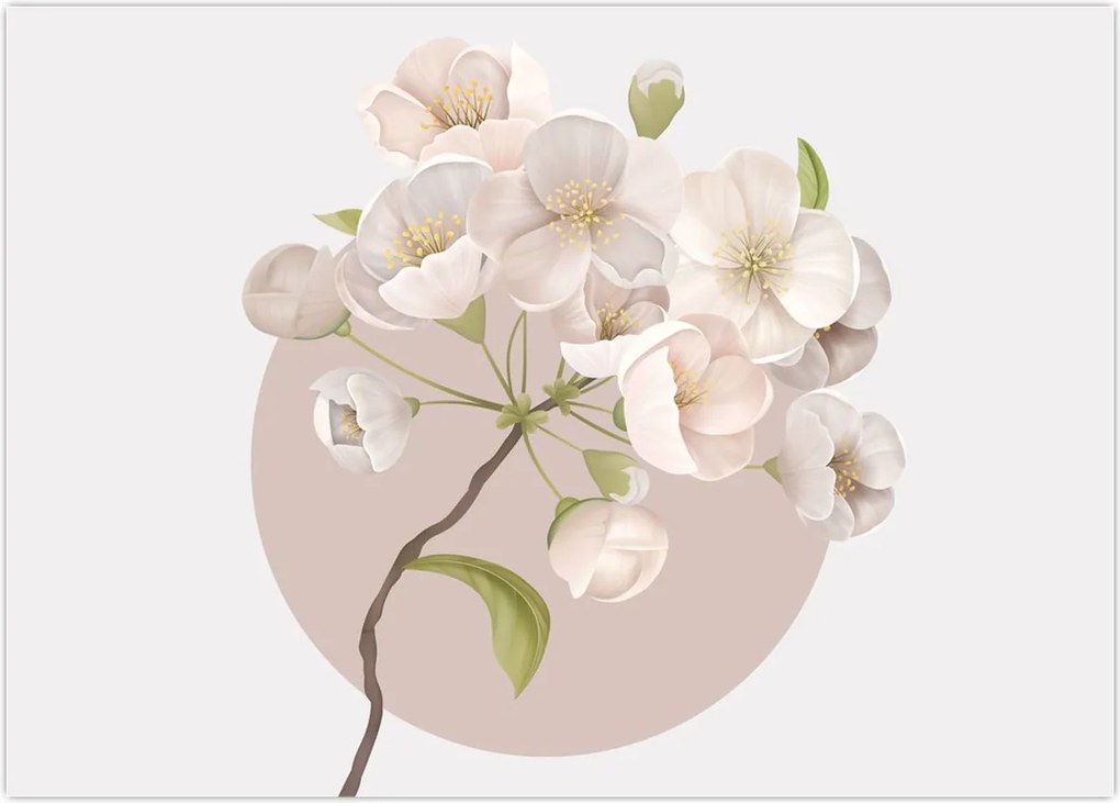 Tablou pe sticlă - Înflorește cu grație N⁰2 (70x50 cm)