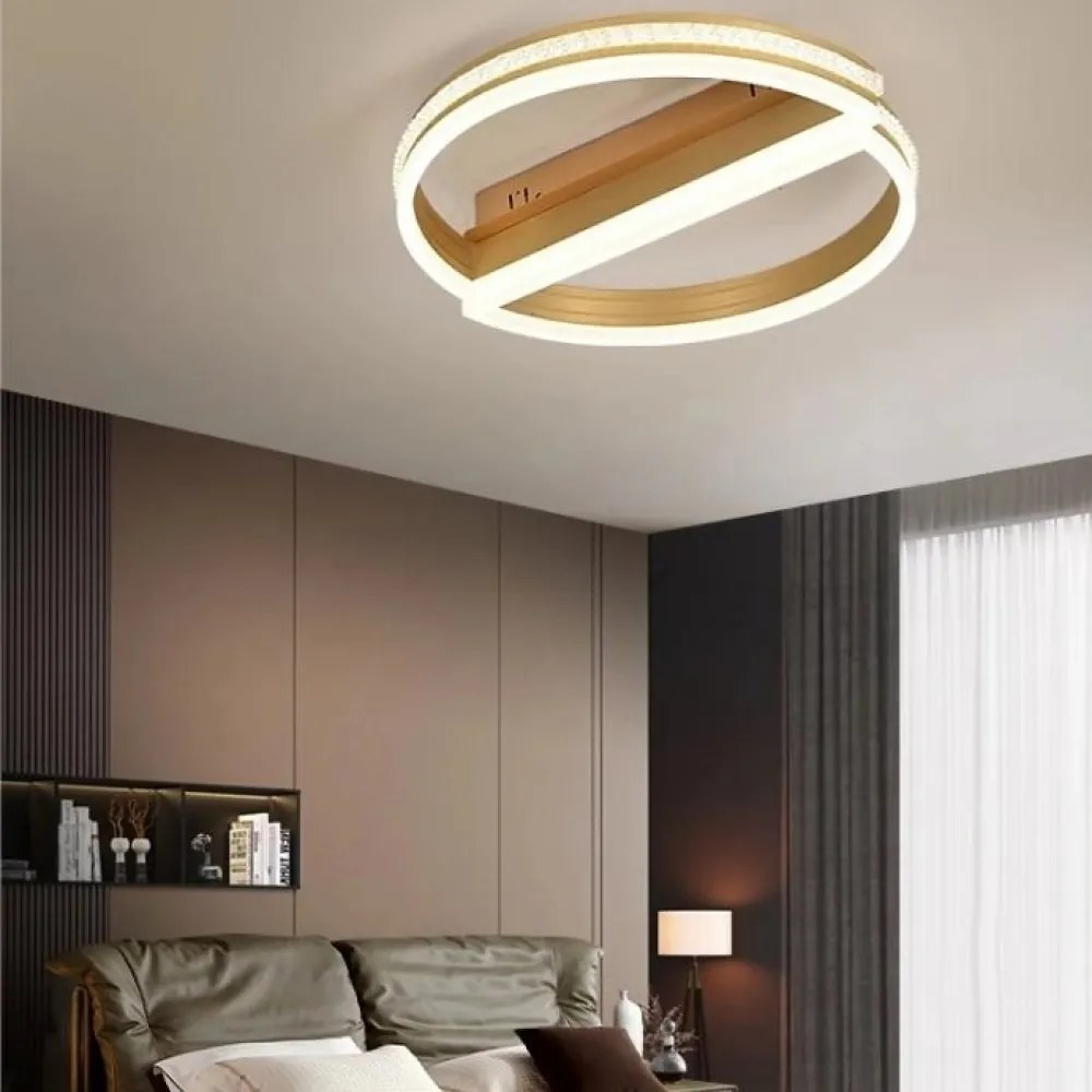 Lustra LED Cu Telecomanda, Elit's EsnC878-1 GD, Gold