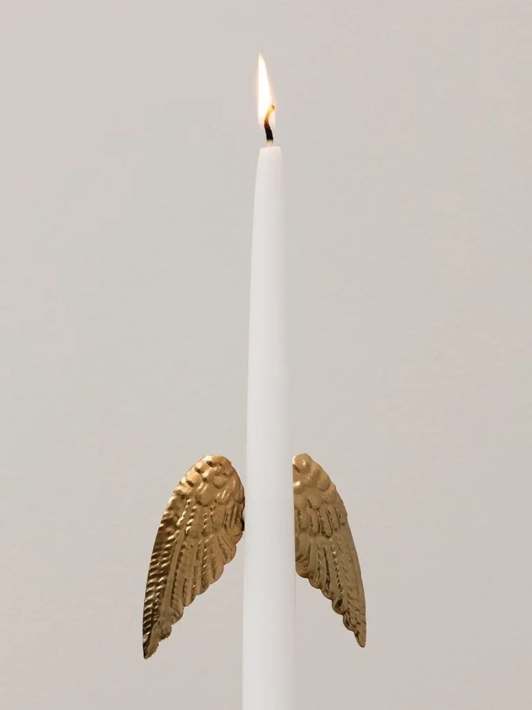 Accesoriu tip ac de lumanare, auriu, din metal, Wings