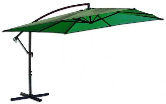 Umbrelă pătrată 8080 lateral verde 270 x 270 cm