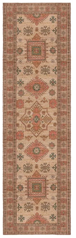 Covor roz/teracotă țesut manual din amestec de iută 60x230 cm Lana Jute – Flair Rugs