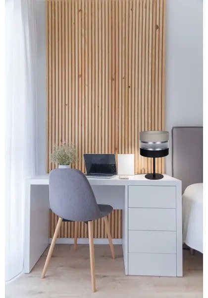 Lampă de masă CORAL 1xE27/60W/230V neagră/gri