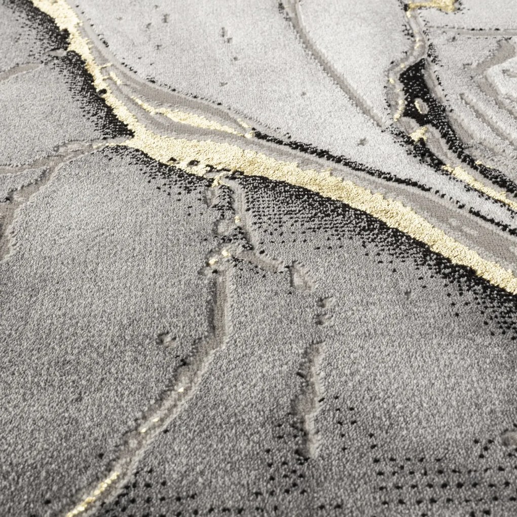 Covor Modern Living , Dormitor Dreptunghiular Marmara T156A Gri Gold (Alege dimensiunea: 250 x 350)