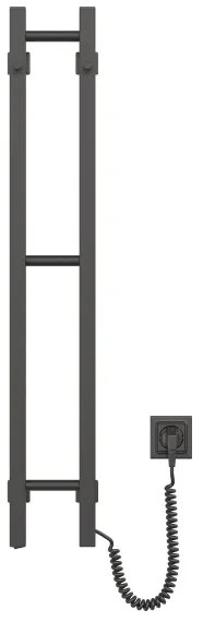 Radiator portprosop electric SILOUETTE 187W/230V 101,1 cm IP44 negru dreapta dreptunghiular