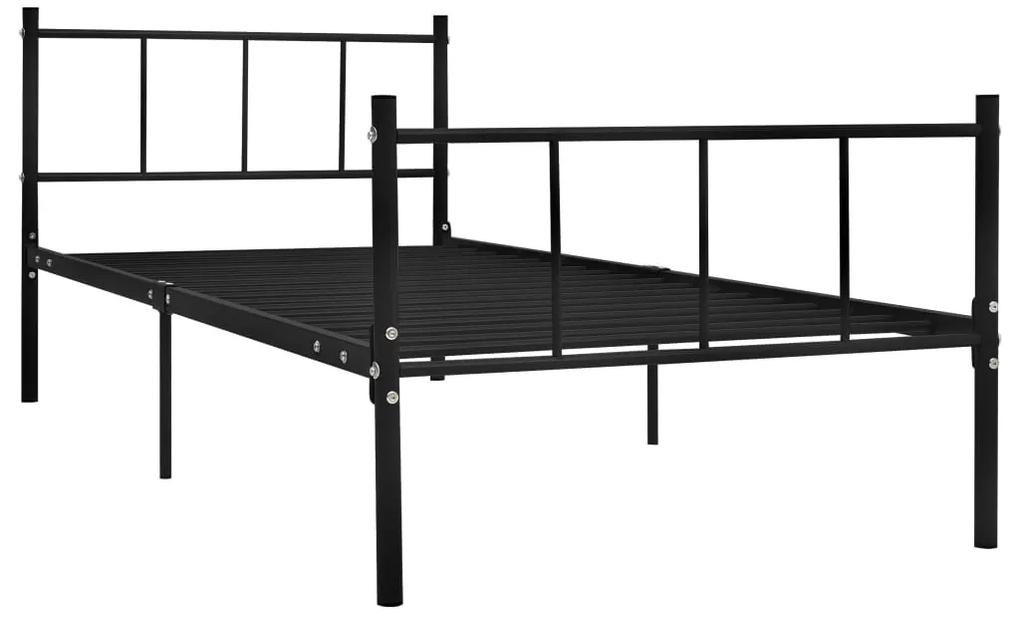 284636 vidaXL Cadru de pat, negru, 90 x 200 cm, metal