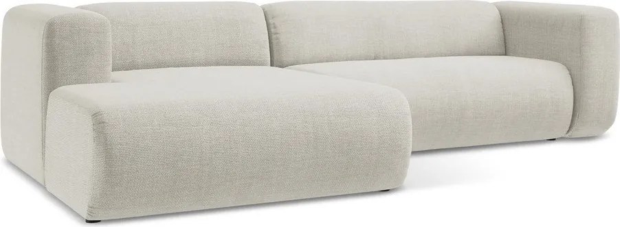 Colțar bej (cu colț pe partea stângă/cu șezlong) Ekahi – Makamii