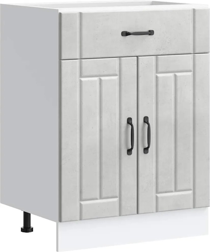 vidaXL Dulap de bucătărie „Lucca” Lemn prelucrat gri beton