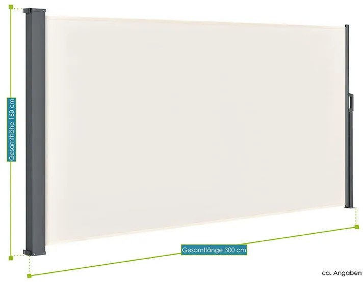 Perete lateral „Dubai” 300 x 160 cm bej
