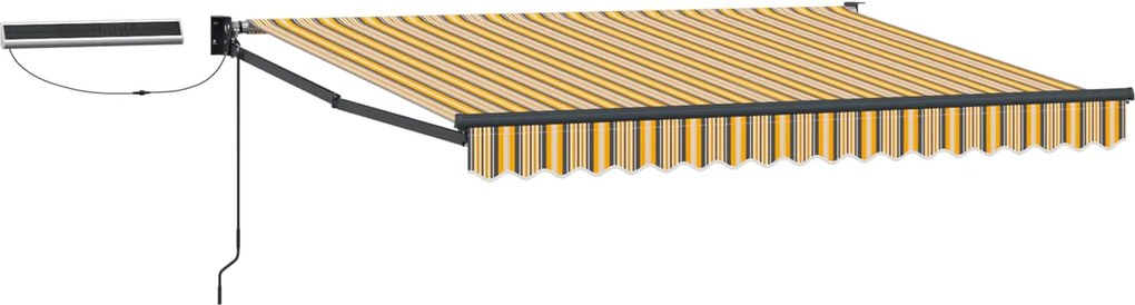 vidaXL Cort electric retractabil Galben și gri 3 x 2,5 m