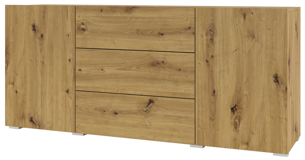Comodă Avernic Typ 26 (negru + Stejar artisan). 1042059
