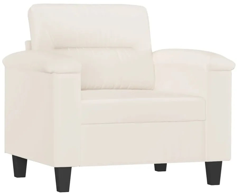 349214 vidaXL Fotoliu canapea, bej, 60 cm, textil microfibră