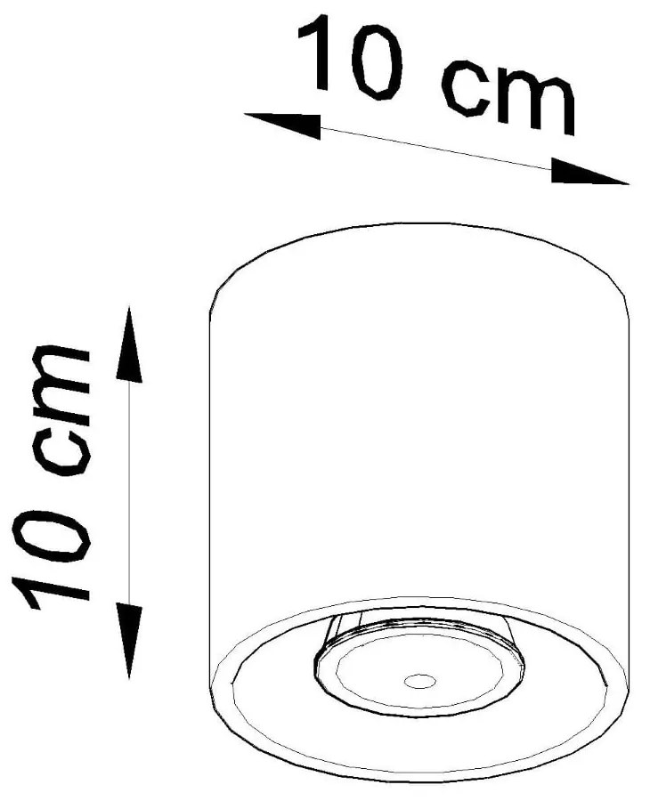 Spot gri închis ø 10 cm Roda – Nice Lamps