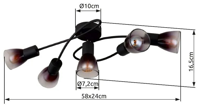 Plafoniera stil minimalist SATELLA 5L