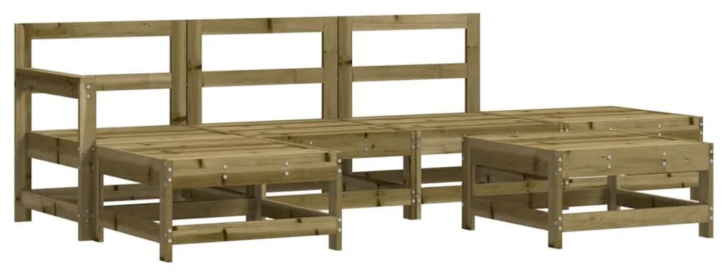 3186325 vidaXL Set mobilier relaxare de grădină, 6 piese, lemn de pin tratat