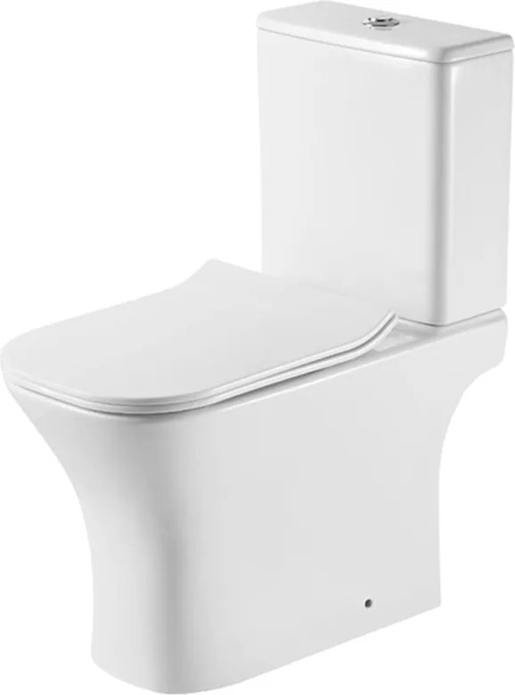 Set vas WC cu rezervor alb T2065 capac cu inchidere lenta