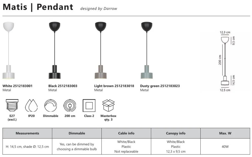 Pendul Design Nordic Minimalist, Matis maro deschis