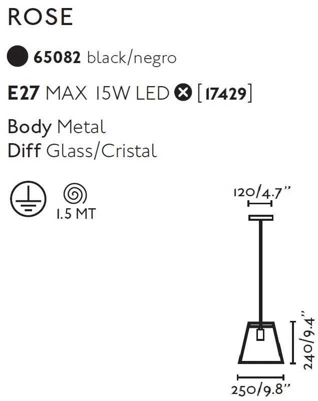Lustra / Pendul design decorativ industrial ROSE-1