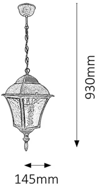 Rabalux 8399 - Lustra TOSCANA 1xE27/60W/230V