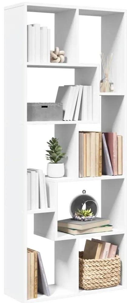 vidaXL Bibliotecă/separator cameră, alb 67x25x161,5 cm lemn prelucrat