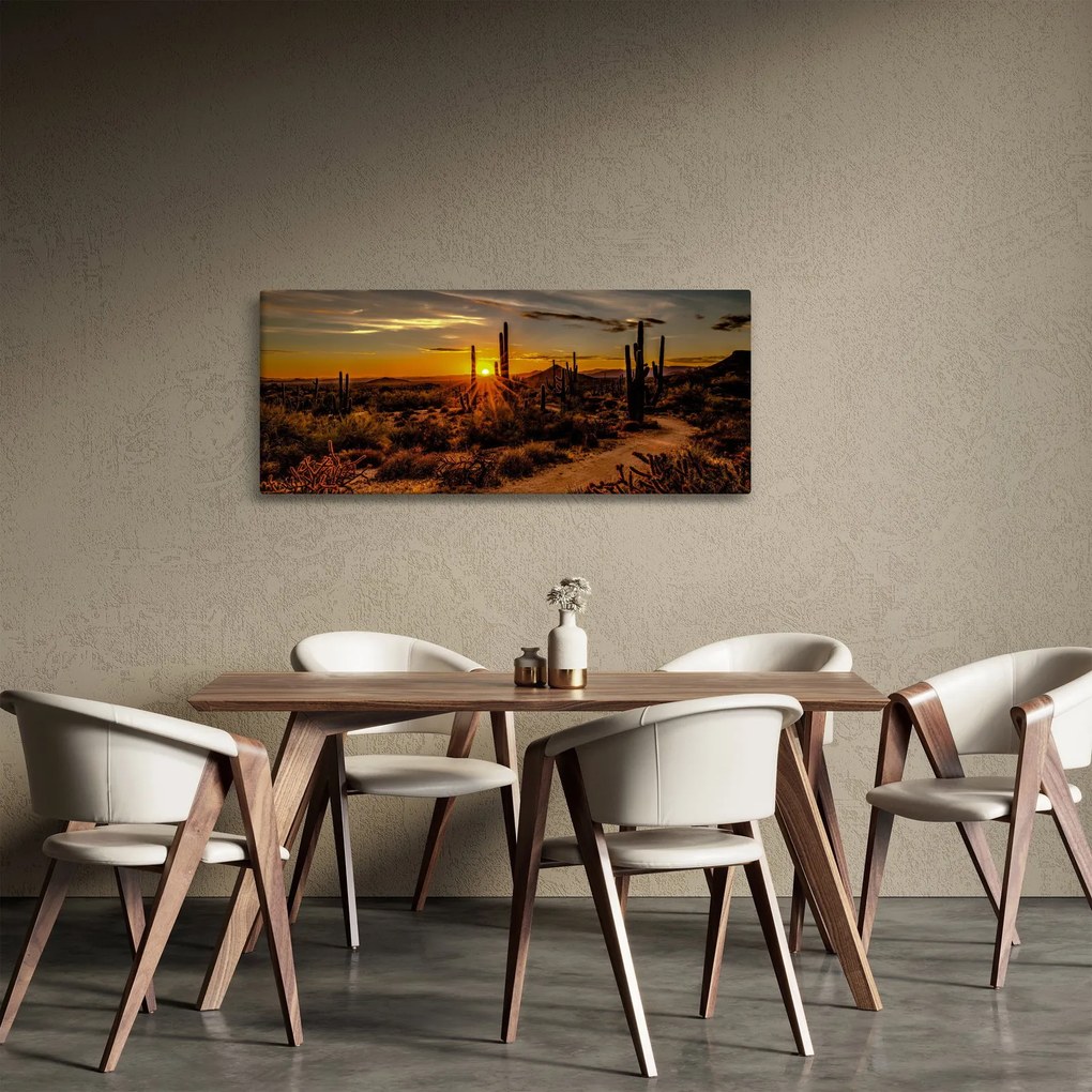 Tablou - Sfărșit de zi în deșertul Arizona (120x50 cm)