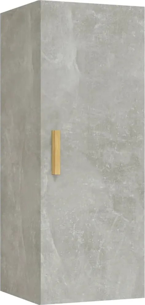 vidaXL Dulap de perete, gri beton, 34,5x34x90 cm, lemn compozit