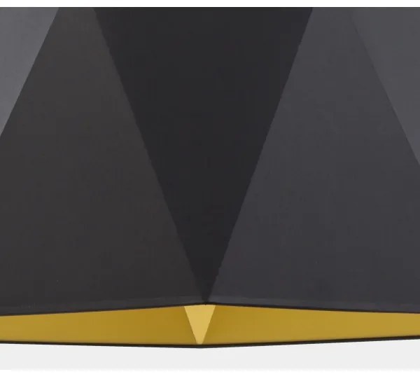 Lustră pe cablu IVO 1xE27/25W/230V neagră/aurie