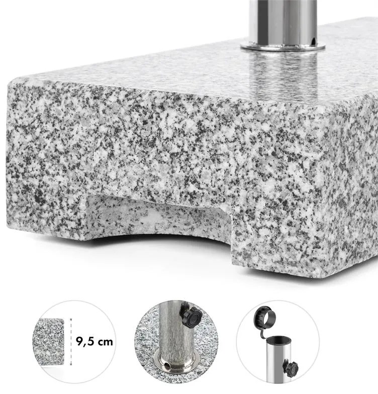 Schirmherr 25HSQ, granit, suport pentru umbrelă, granit lustruit