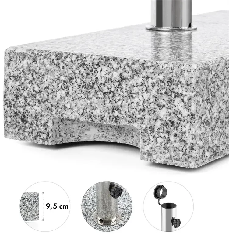 Schirmherr 25HSQ, granit, suport pentru umbrelă, granit lustruit