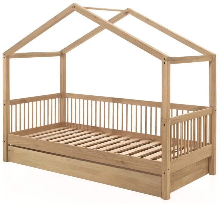 Set FORREST OAK format dintr-un Pat copii Vipack (90 x 200 cm) și un sertar.