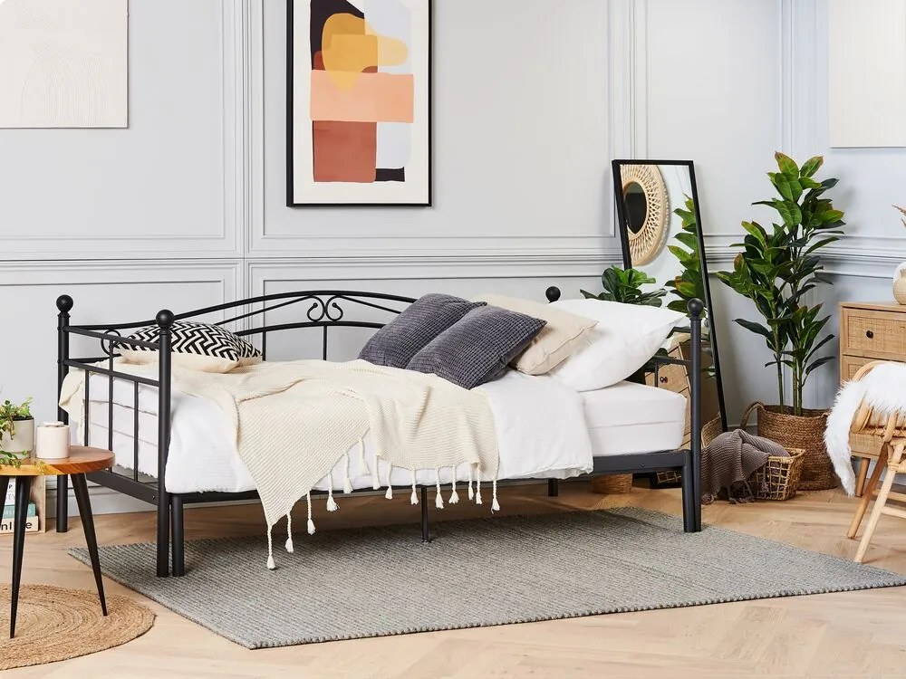 Pat extensibil 80 cm TULO (negru) (cu somieră). 1022656