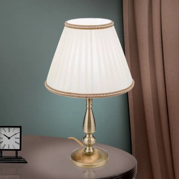 Lampă de masă Orion LA 4-1085/1 TONIA 1xE27/60W/230V d. 30 cm alb/bronz