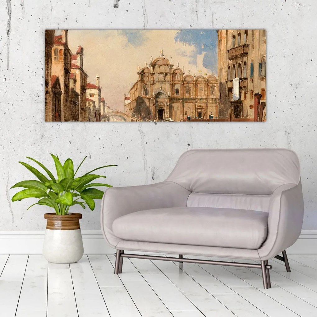 Tablou - Jules-Romain Joyant, The Scuola di San Marco, Venice, reproducere (120x50 cm)