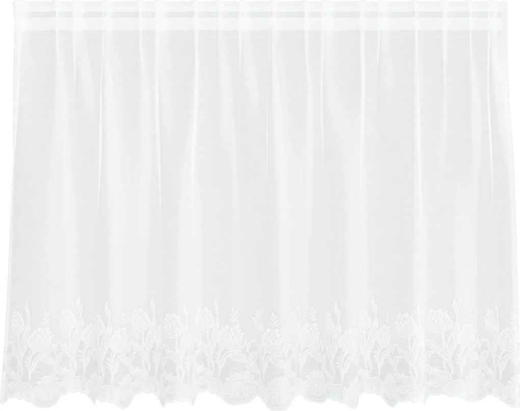 vidaXL Cortină din Dantelă cu perdele Alb 100 x 200 cm Poliester