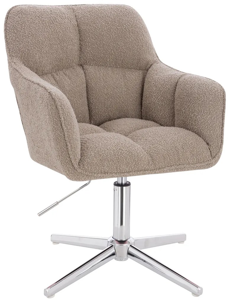 HR550CROSS Scaun Latte Boucle cu Bază Cromata