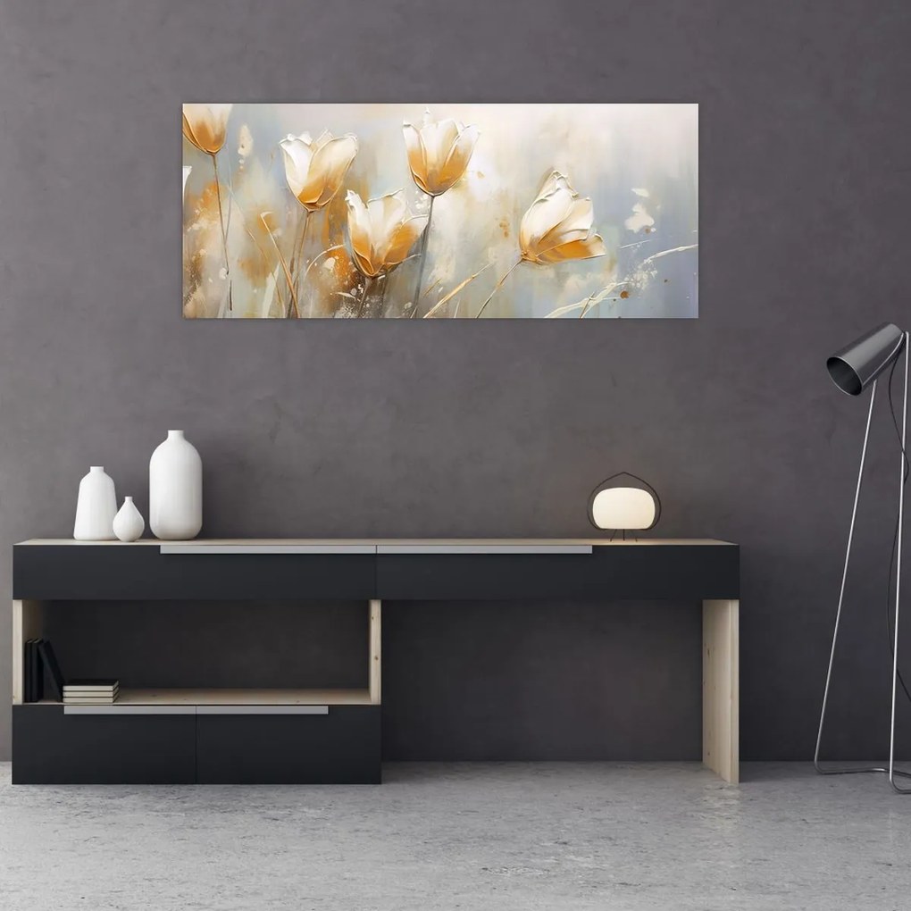 Tablou - Pictura de lalele (120x50 cm)